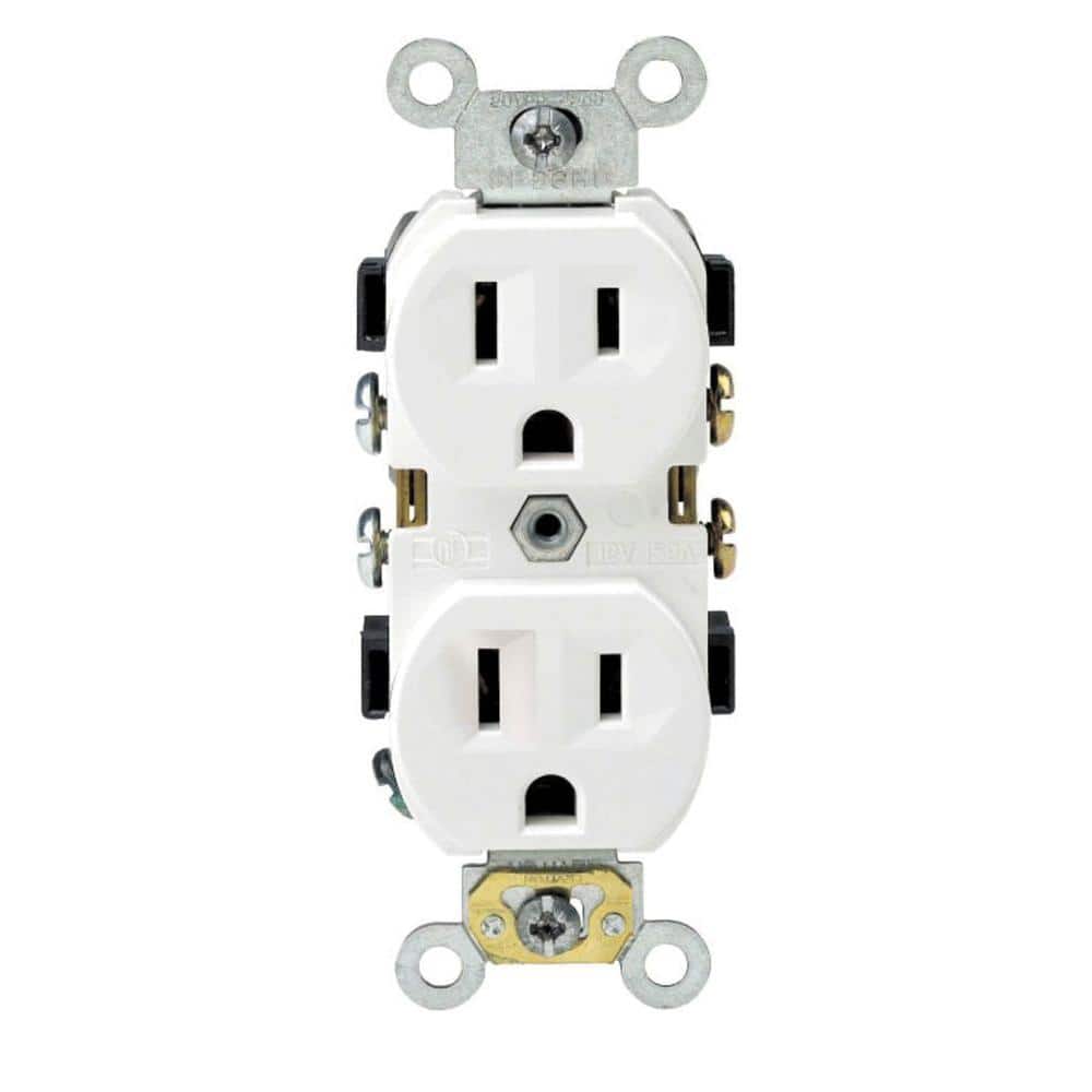 Leviton Decora 20 Amp Ultrasonic Tamper Resistant Duplex Outlet, White-R52-T5825-00W - The Home ...