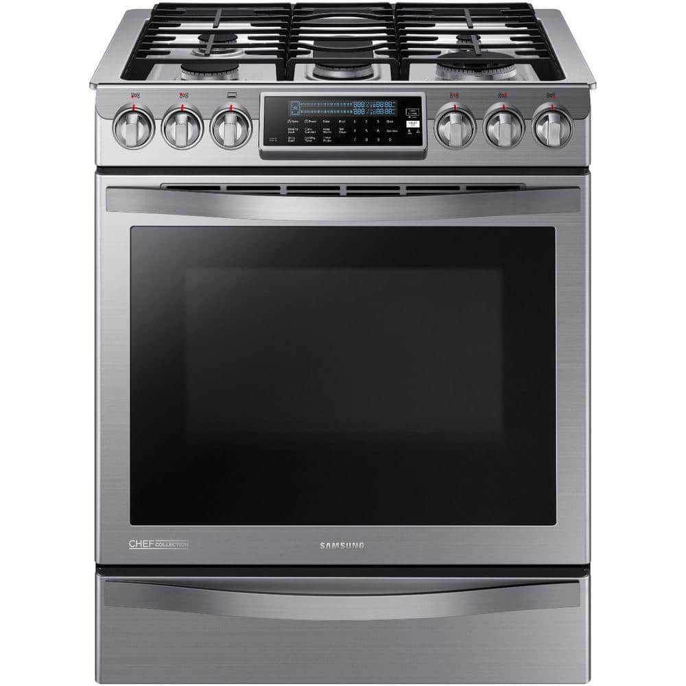 Samsung Chef Collection 30 In 58 Cu Ft Slide In Gas Range With throughout Excellent Home Depot Kitchen Range – the top resource