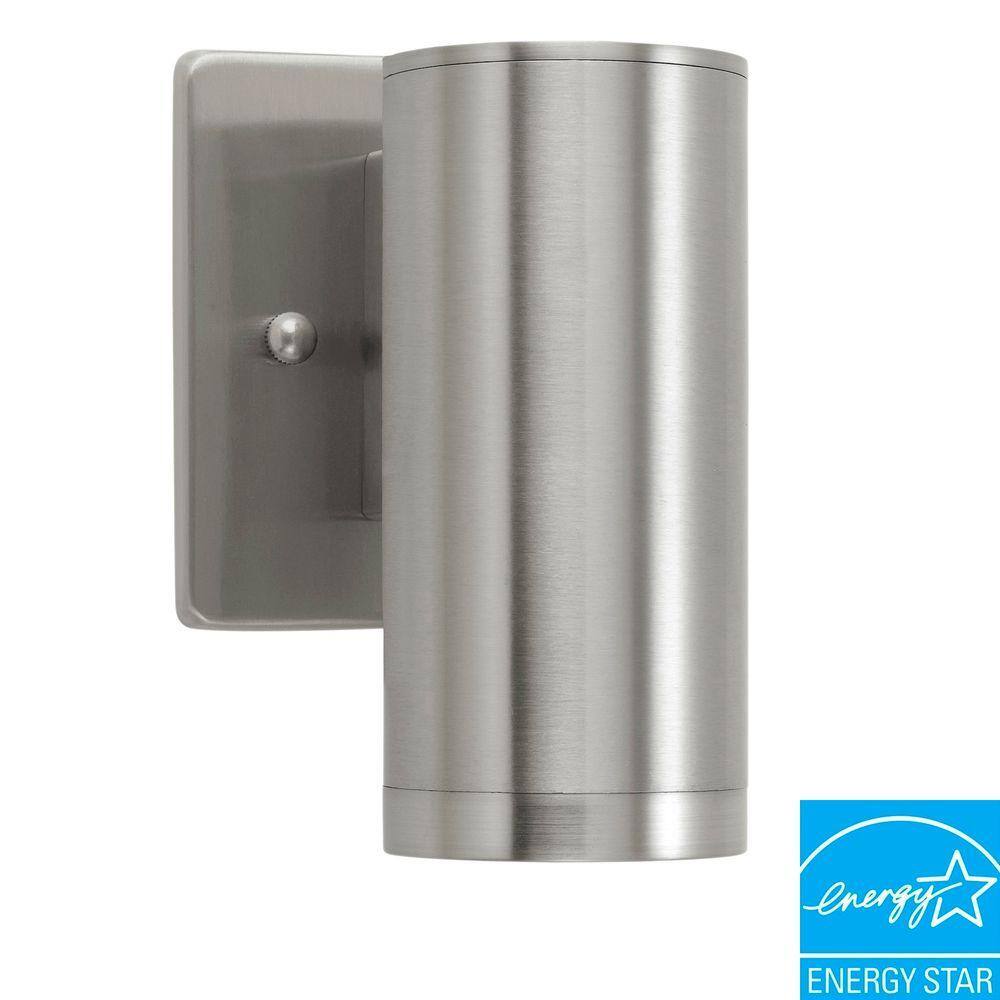 Home Decorators Collection Riga 1-Light Stainless Steel Outdoor Wall