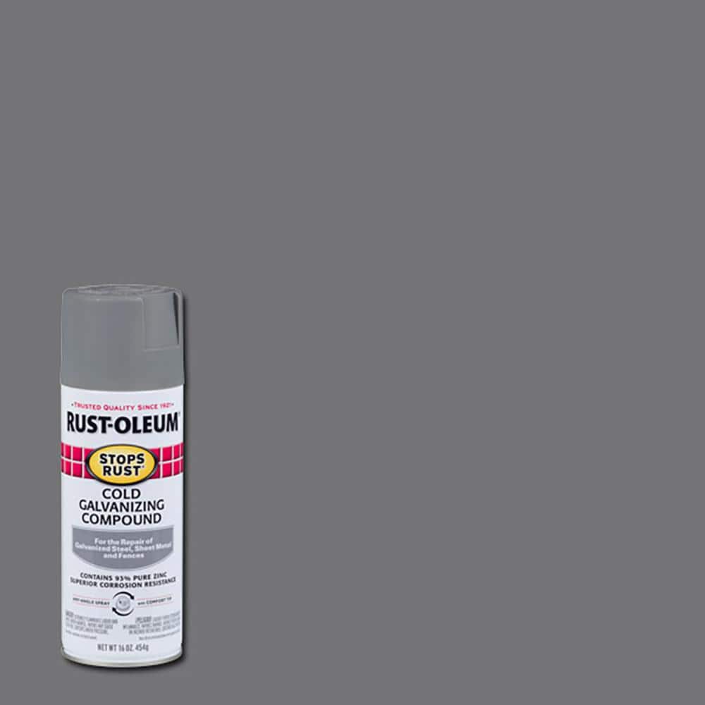 RustOleum Stops Rust 16 oz. Gray Flat Galvanizing Compound Spray Paint7785830 The Home Depot