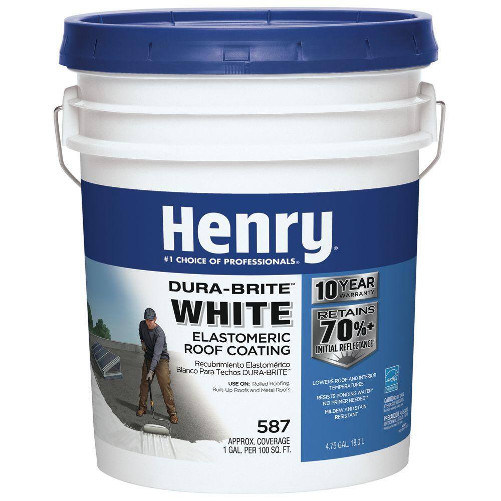 Henry 4.75 Gal. 587 White Roof CoatingHE587871 The Home Depot