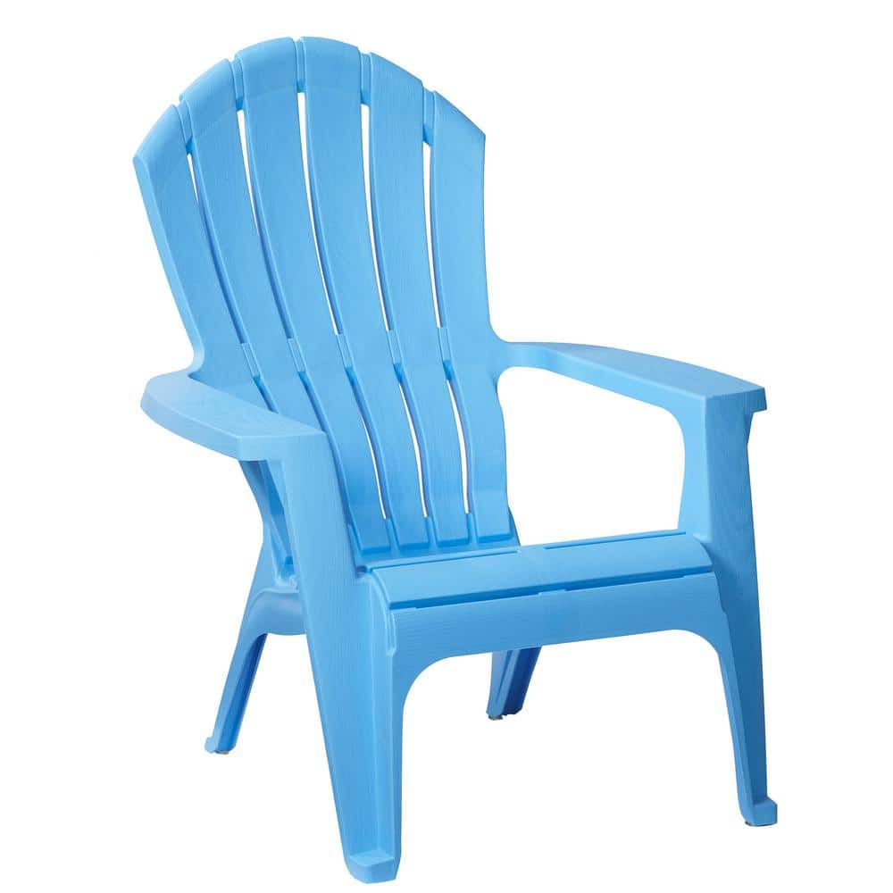 Periwinkle Plastic Outdoor Adirondack Chair