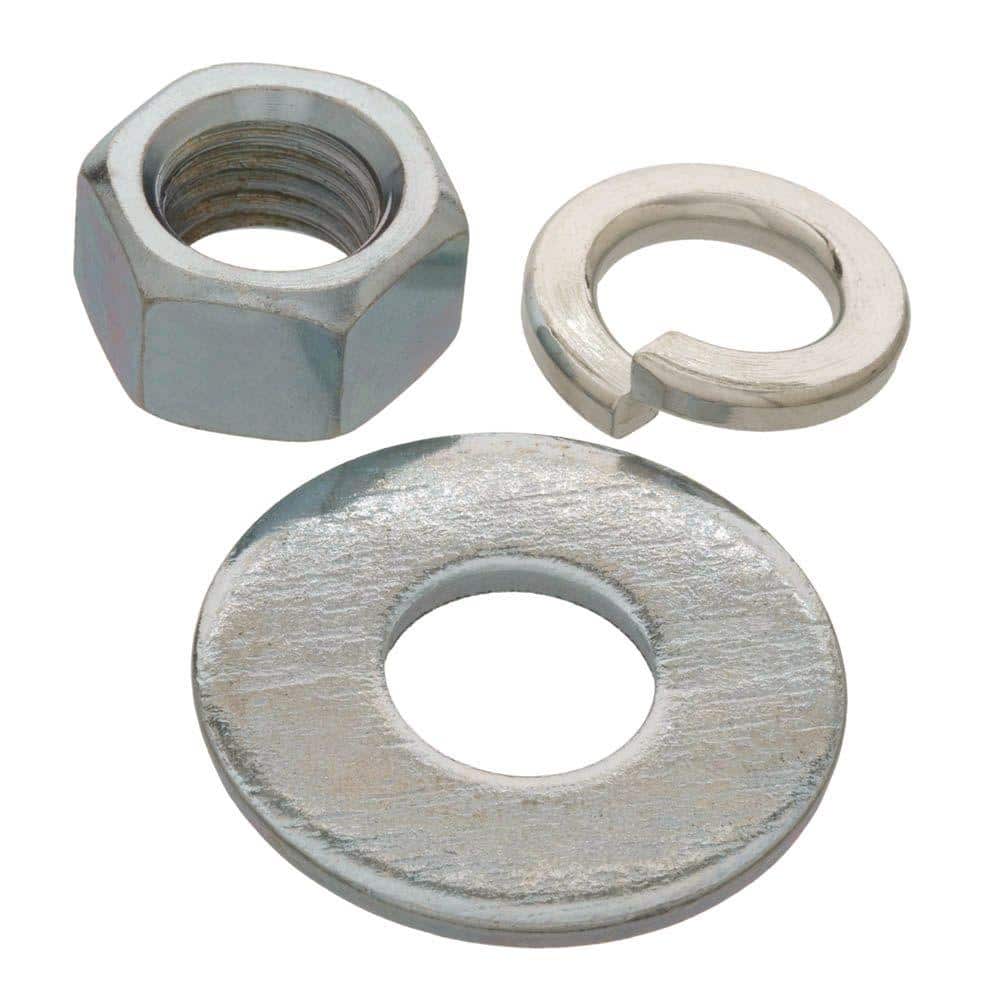 Nut and washers