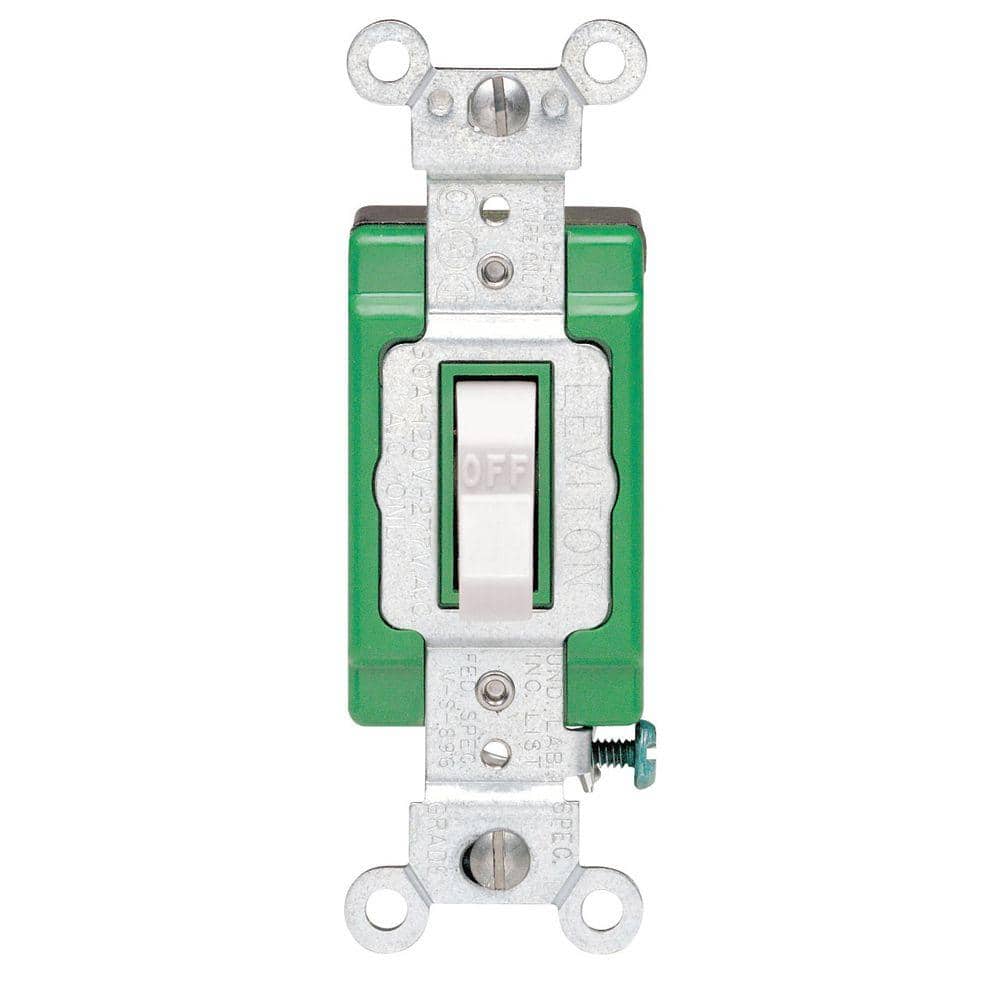 Leviton 30 Amp Industrial Double Pole Switch  White