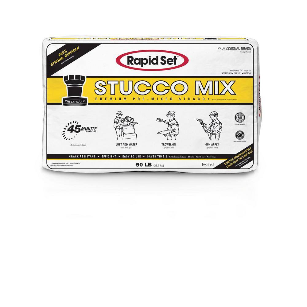 Rapid Set 50 lb. Stucco Mix-13010050 - The Home Depot