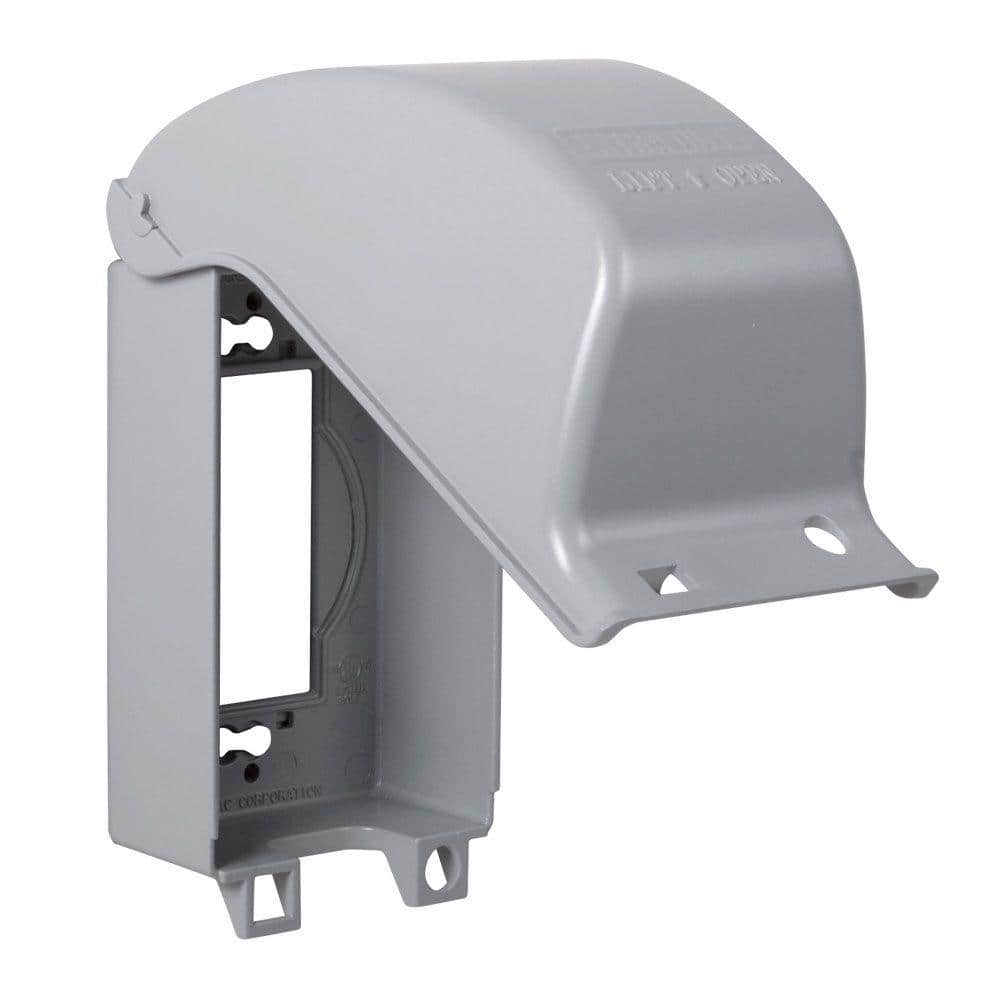 Greenfield Weatherproof Electrical Box GFCI Outlet Cover Vertical - Gray-CGFIVPS - The Home Depot
