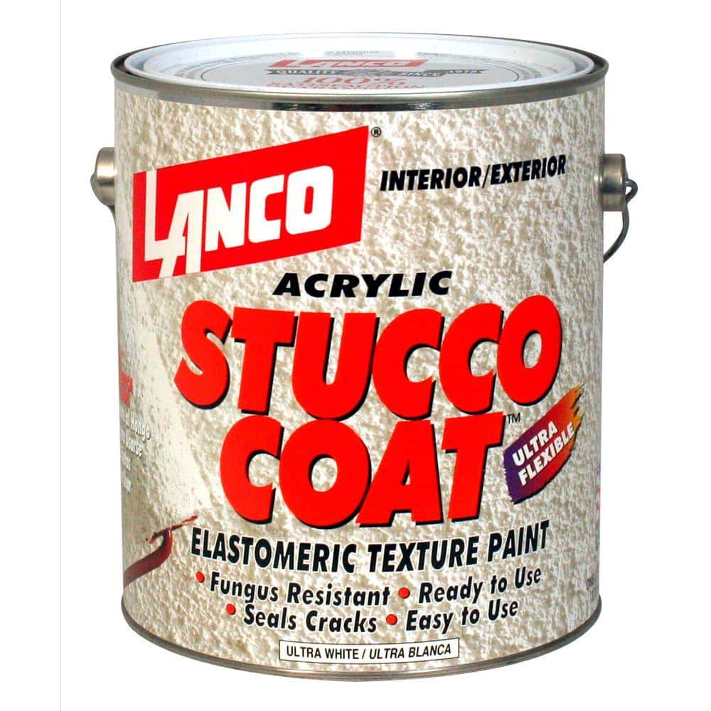 Lanco Stucco Coat 1 Gal. Acrylic UltraWhite Elastomeric