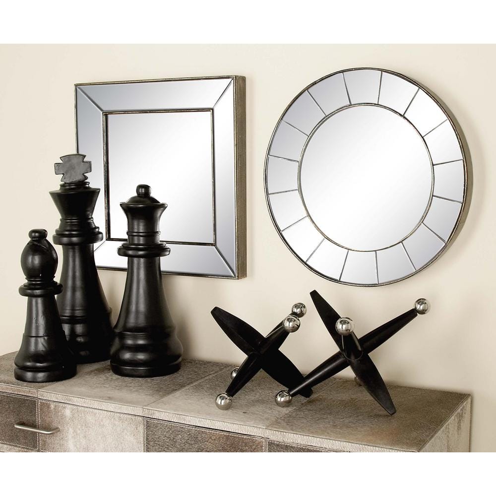 3-Piece New Traditional Frameless Illusion Wall Mirror Set ...