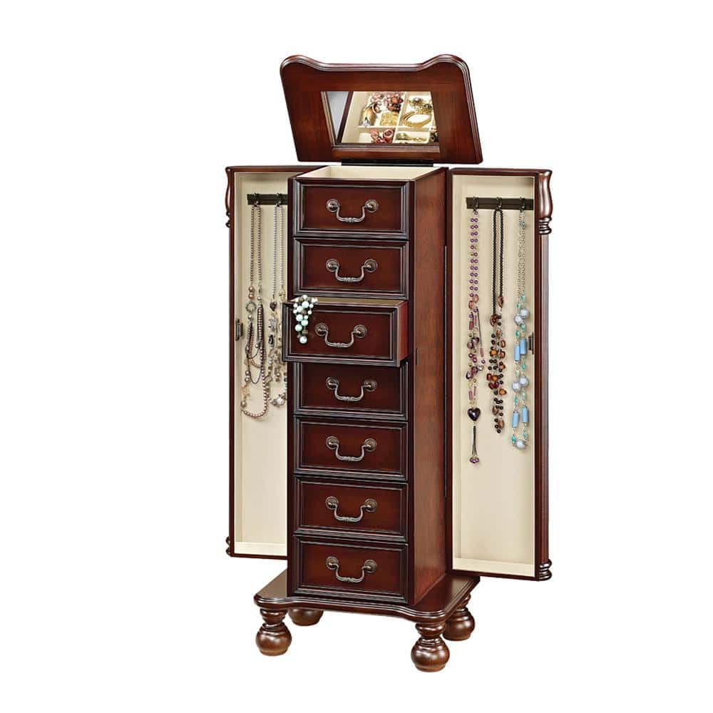 Powell Masterpiece Antique Parchment Hand Painted Jewelry Armoire582314  The Home Depot