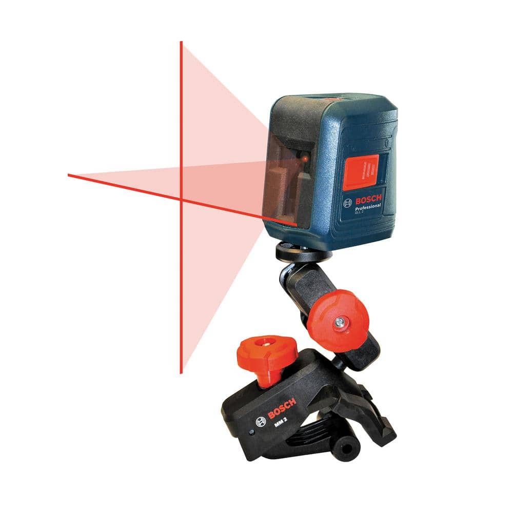 Bosch 30 ft. Self-Leveling Cross-Line Laser Level with Clamping Mount