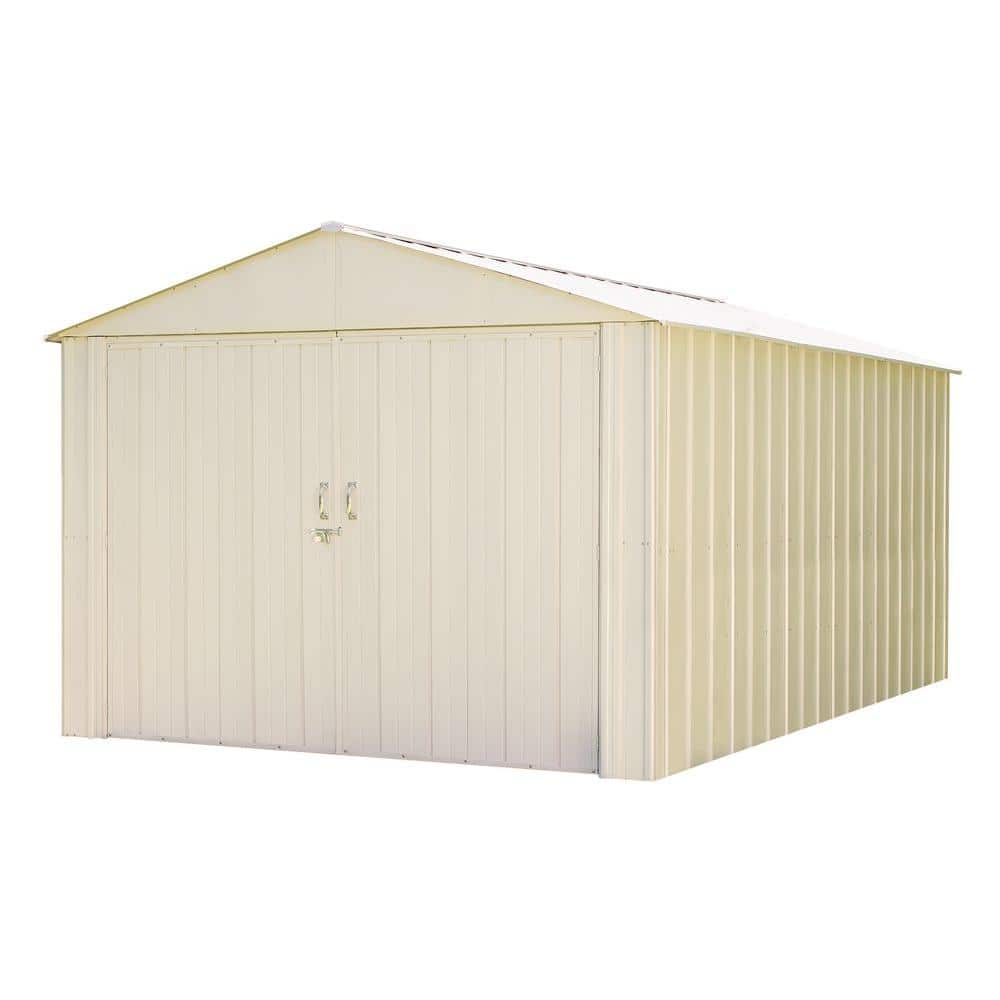 Commander 10 ft. x 10 ft. Hot Dipped Galvanized Steel Shed, Whites 