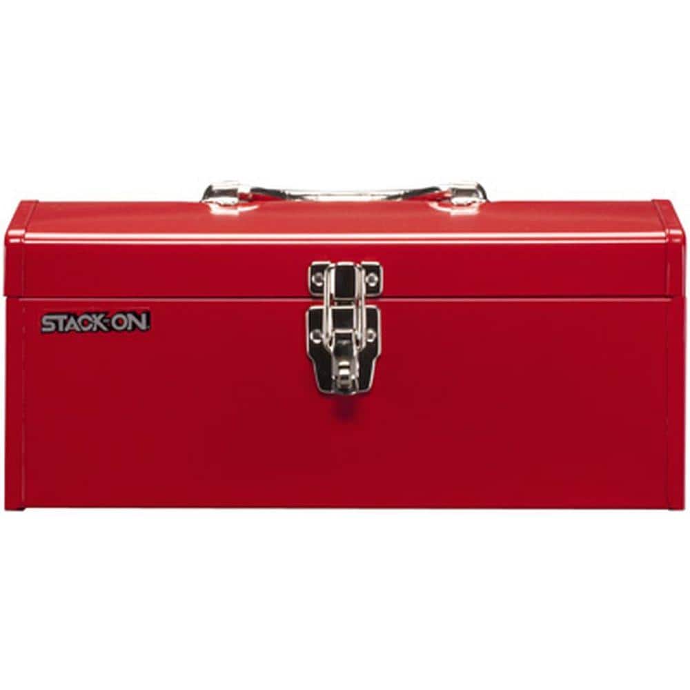 Stack On 16 In Hip Roof Steel Tool Box In Red R 516 2 The Home Depot