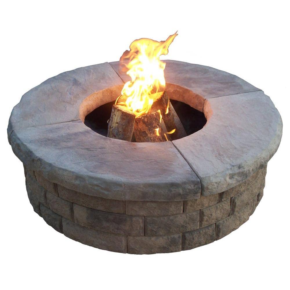 StoneBilt Concepts 22 in. Wood Burning Dark Buff Fire Pit Kit-fp.kit