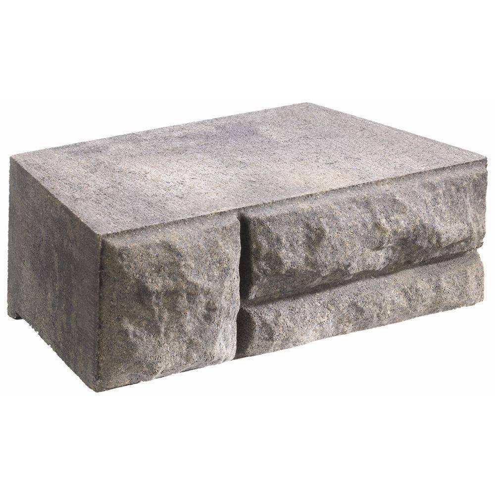 Natural Impressions Ashlar 12 in. x 7 in. Charcoal/Tan Concrete Garden
