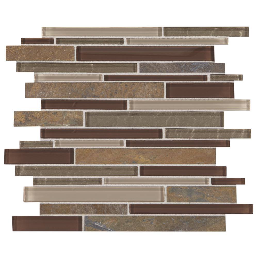 Daltile Stone Decor Rustic Slate with Mixed Color Glass 12