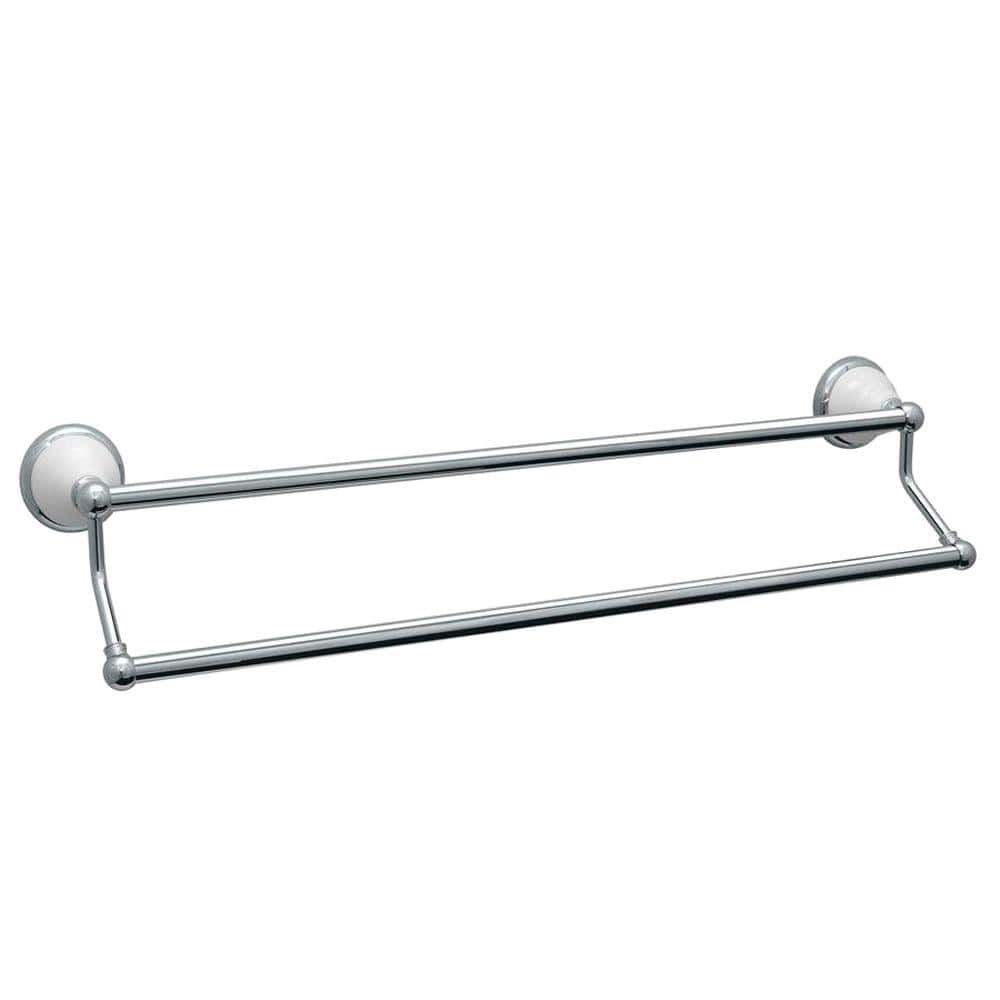 UPC 011296206663 product image for Gatco Towel Holders Franciscan 24 in. Towel Bar in Polished Chrome and Porcelain | upcitemdb.com