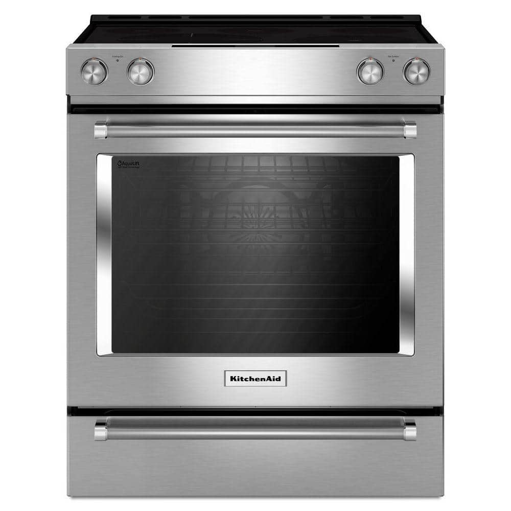 Ranges & Stoves - Gas & Electric - The Home Depot - Slide-In Electric Range with Self-
