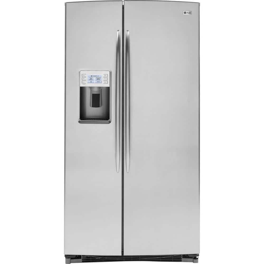 GE Profile 25.6 cu. ft. Side by Side Refrigerator in Stainless Steel Ge Profile Stainless Steel Side By Side Refrigerator