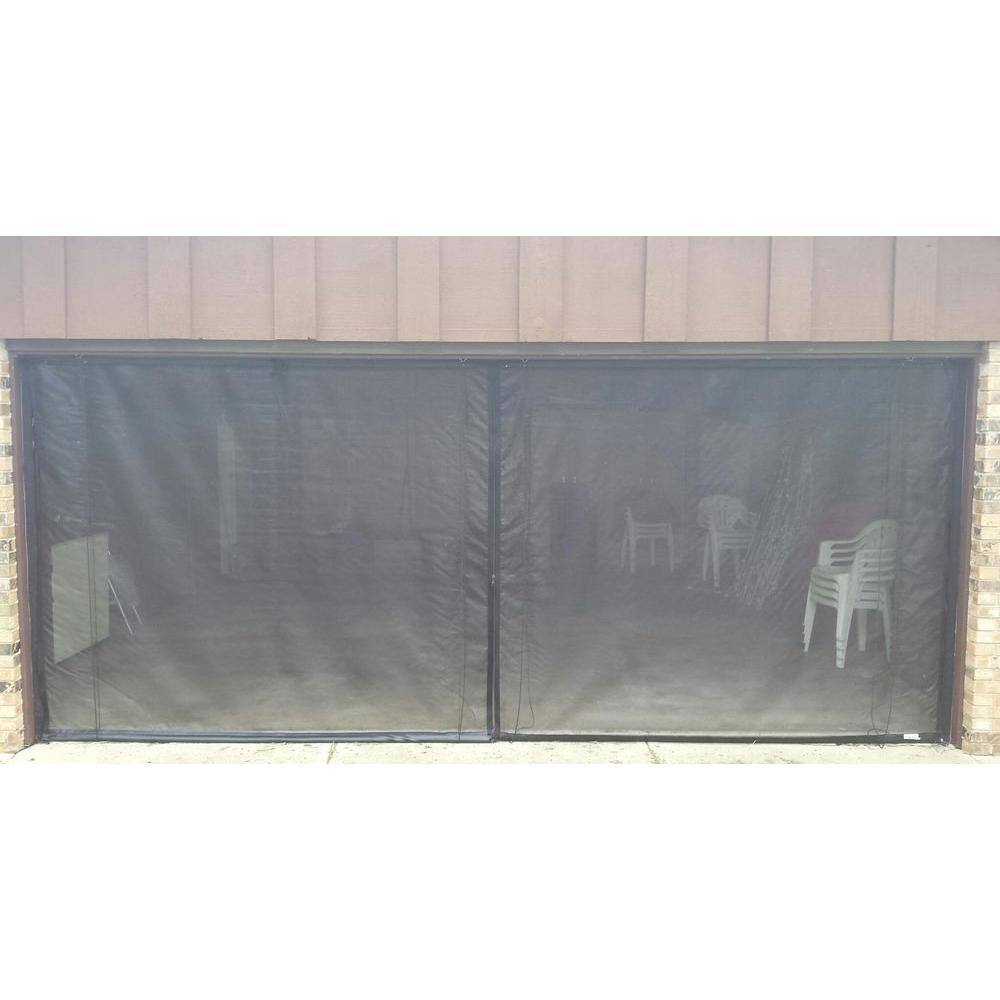 Fresh Air Screens 9 ft. x 7 ft. 2Zipper Garage Door 