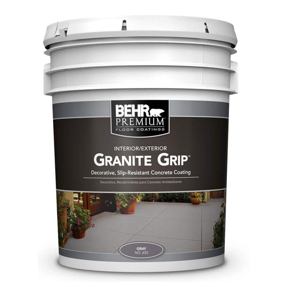 BEHR 5 gal. 65005 Gray Granite Grip Interior/Exterior