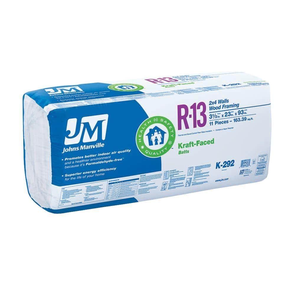 johns-manville-r-13-kraft-faced-fiberglass-insulation-batt-23-in-x-93