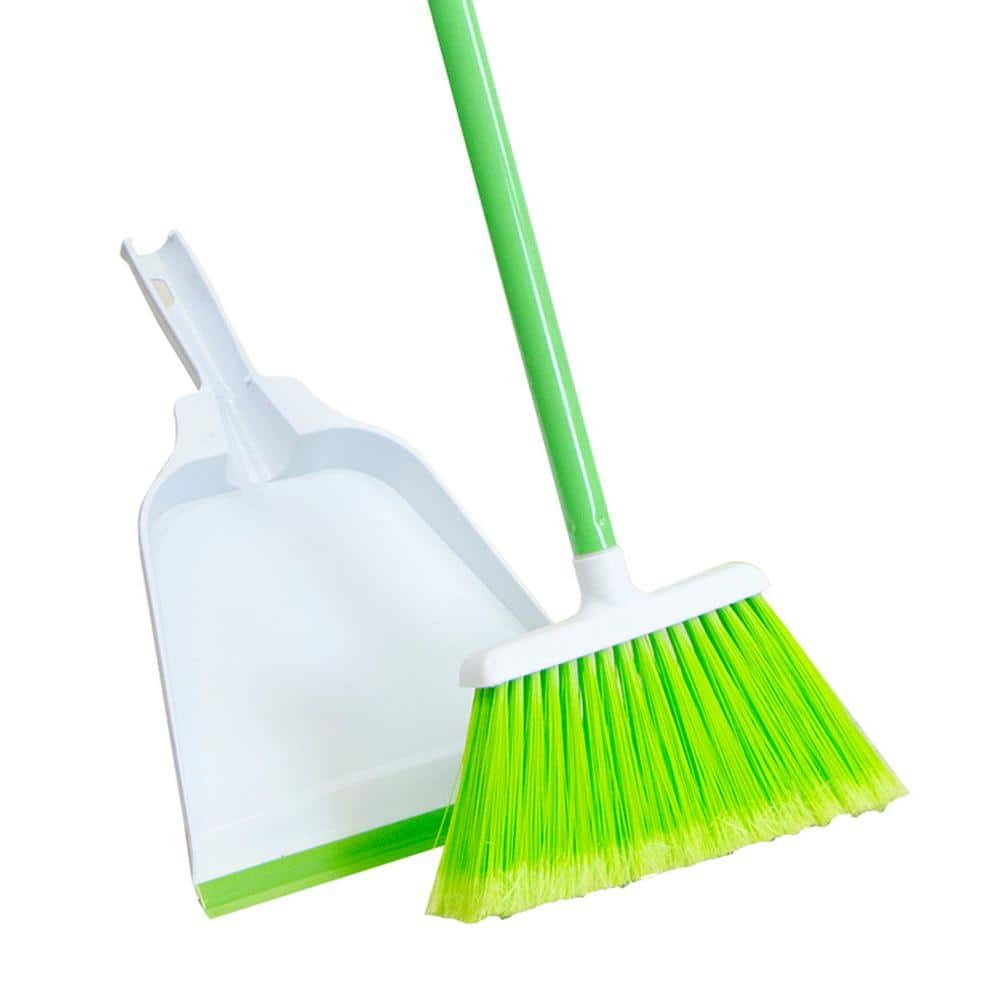 Lysol Upright Poly Broom and Dustpan557251 The Home Depot