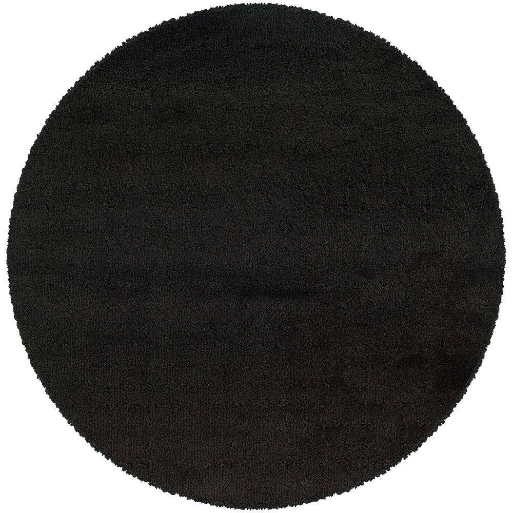 Home Decorators Collection Urban Loft Black Solid 6 ft. x 6 ft. Round Area Rug0005830210 The