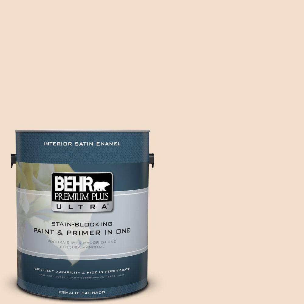 Behr Premium Plus Ultra 1gal Orw2 So Much Fawn Satin Enamel Interior Paint image