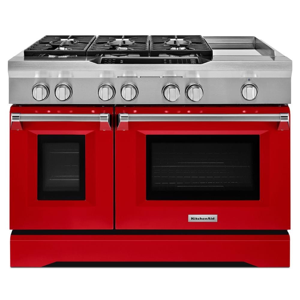 KitchenAid 48 in. 6.3 cu. ft. Dual Fuel Range Double Oven with