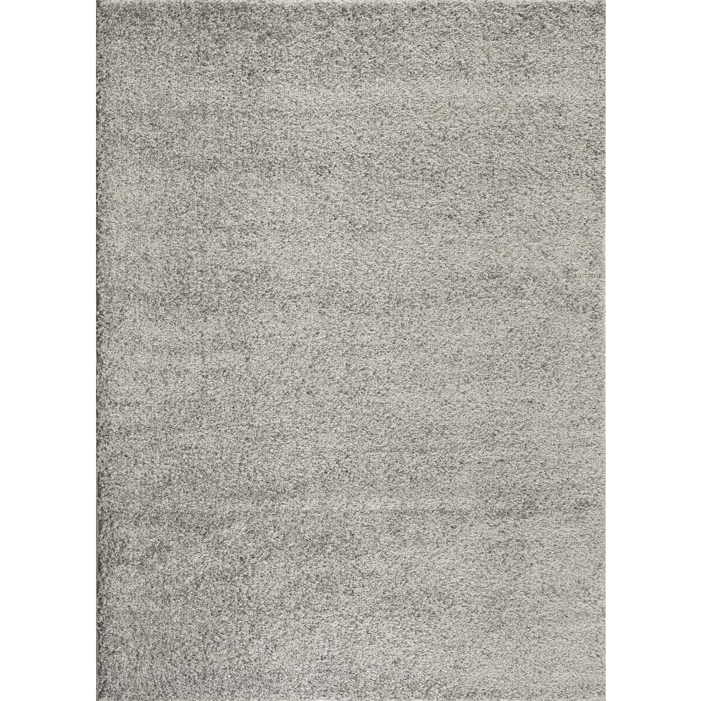 World Rug Gallery Soft Cozy Solid Light Gray 7 ft. 10 in 