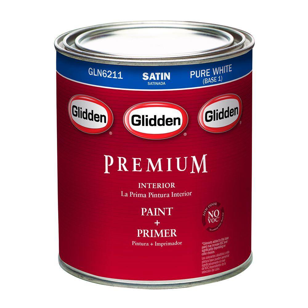 Glidden Premium 1 qt. Satin Interior PaintGLN621204
