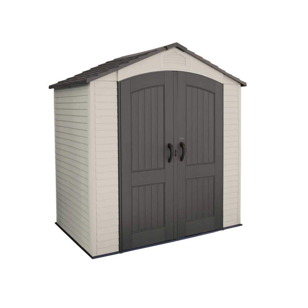 OUTDOOR POLY PLASTIC STORAGE SHED 4 1/2' X 7' | The Home Depot ...