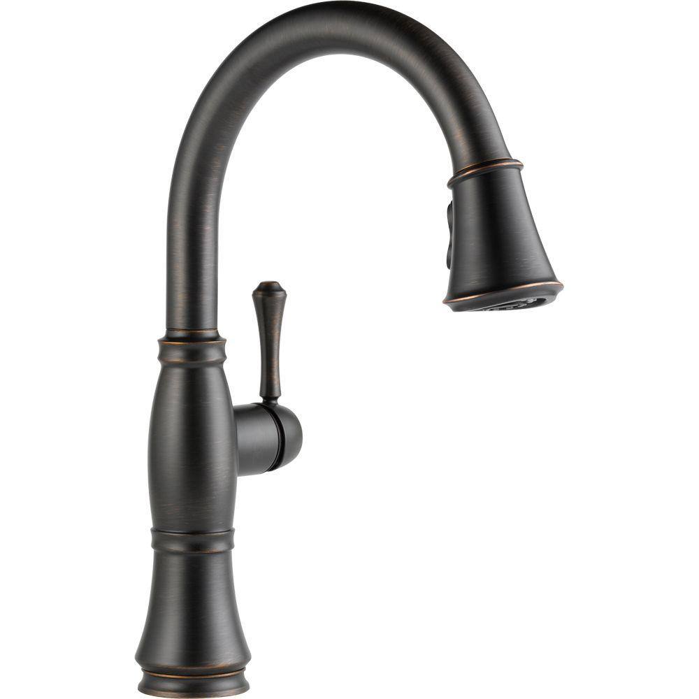 Delta Cassidy Single Handle Pull Down Sprayer Kitchen Faucet In in Amazing kitchen sink faucets delta Best Photo Reference