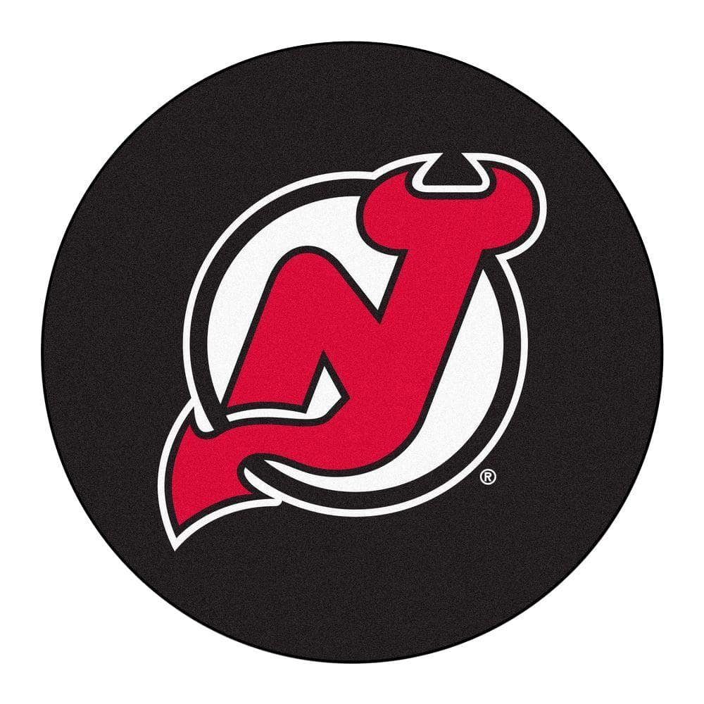 FANMATS New Jersey Devils Black 2 ft. 3 in. x 2 ft. 3 in. Round Accent ...