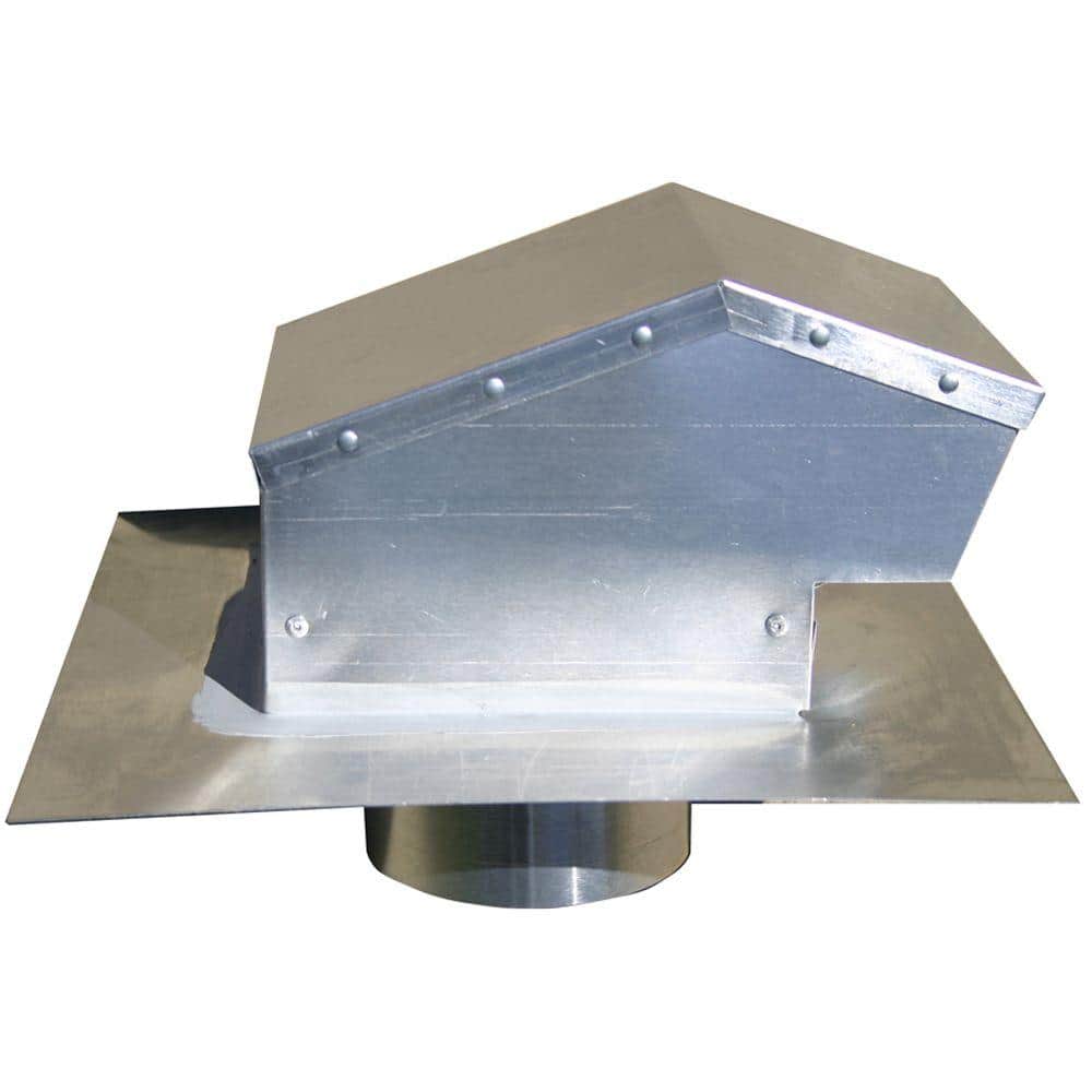 SpeediProducts 4 in. Aluminum Roof Cap with Removable Screen, Backdraft Damper and 4 in. Collar