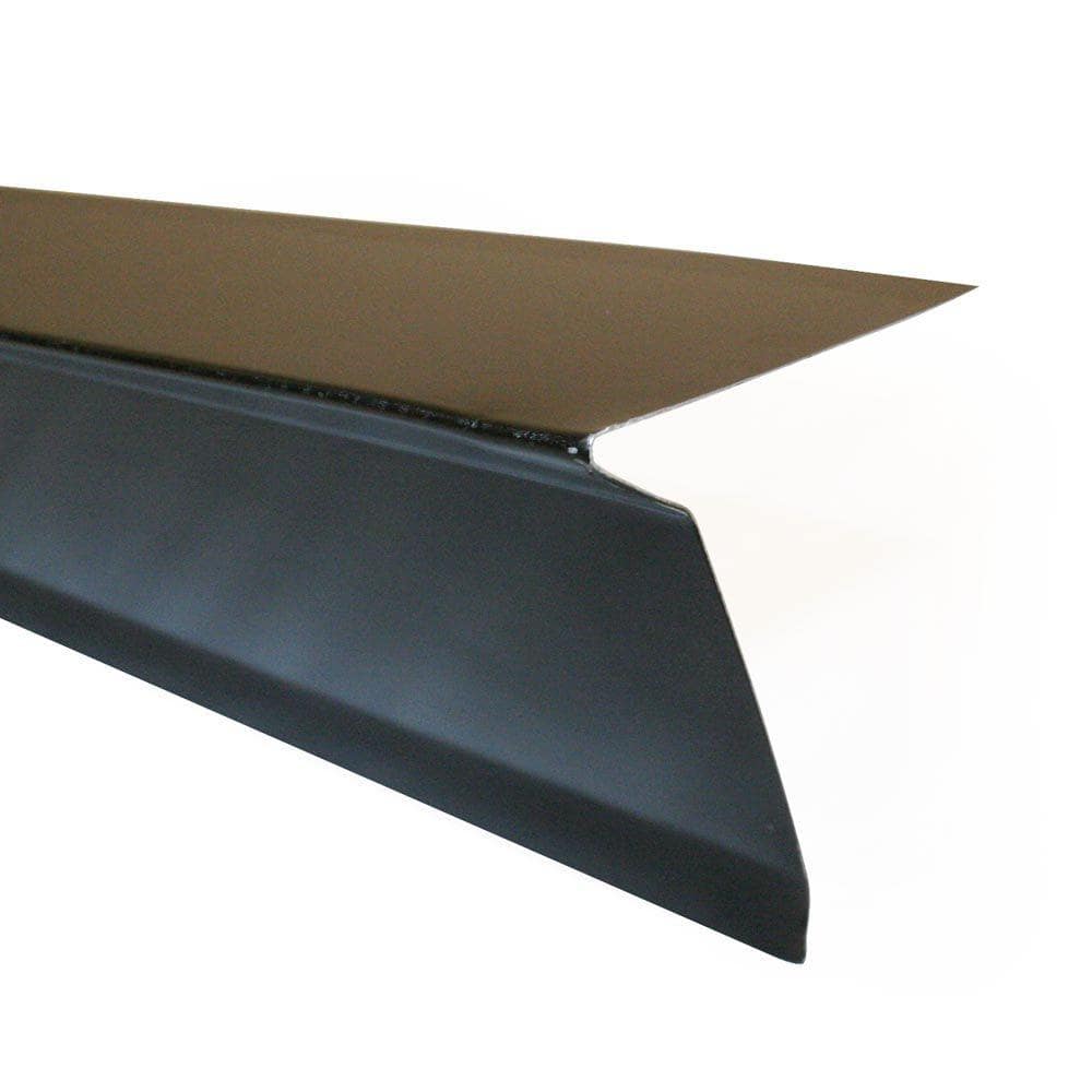 Dot Metal Products 21/2 in. x 10 ft. Black Galvanized Steel Roof Drip Edge Flashing08364 The
