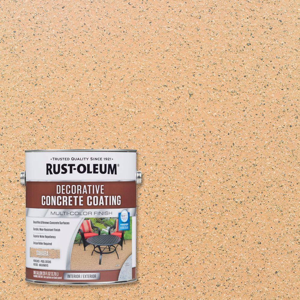 Rust-Oleum 1 gal. Sahara Decorative Concrete Coating ...