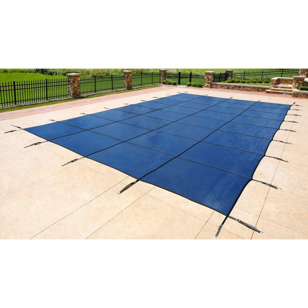 Blue Wave 20 ft. x 40 ft. Rectangular Blue InGround Pool Safety CoverBWS390B The Home Depot