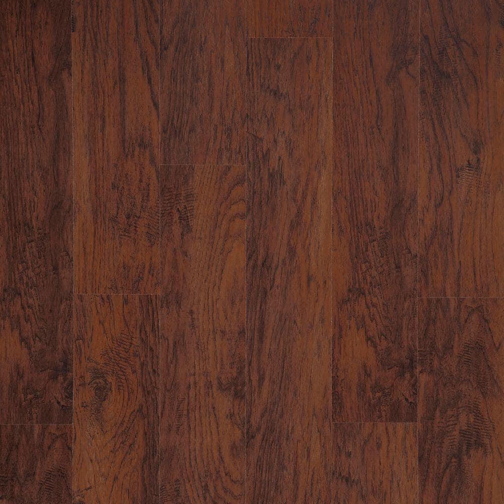 TrafficMASTER Dark Brown Hickory 7 mm Thick x 8-1/32 in ...