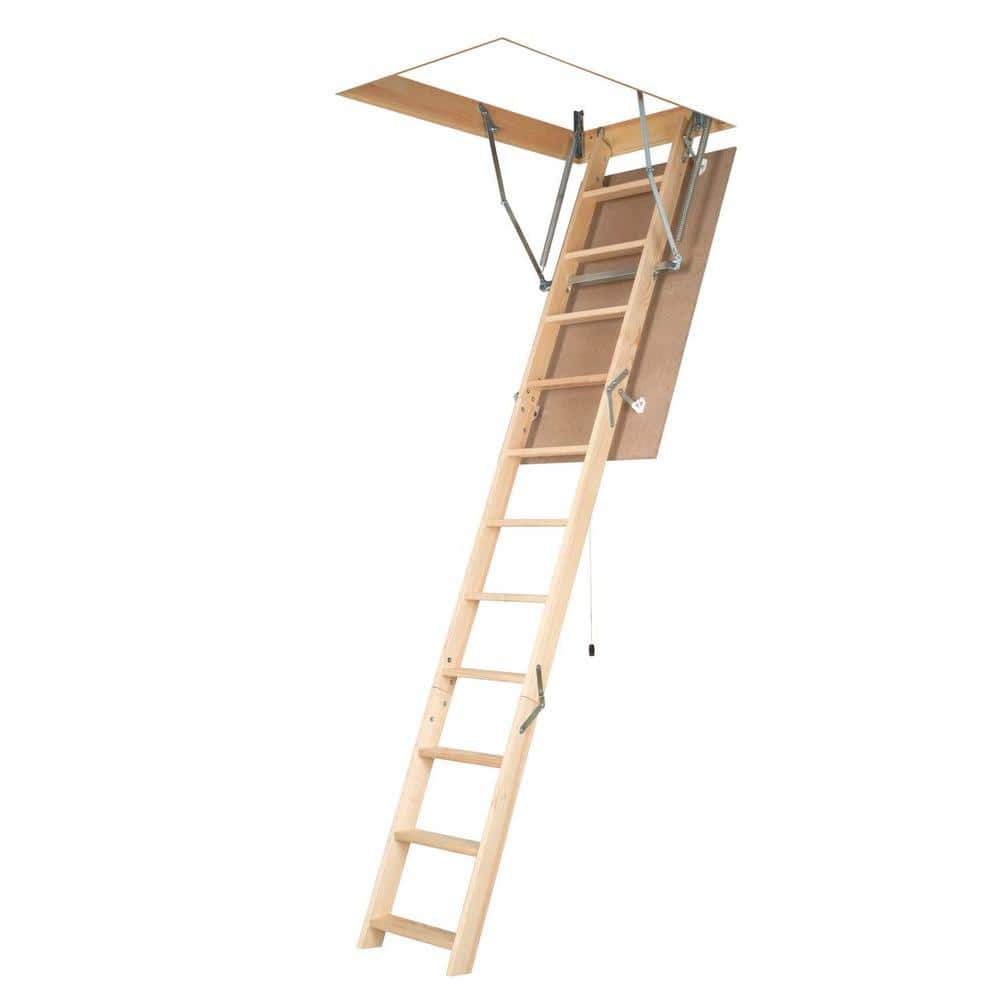 Fakro 10 ft. 1 in., 54 in. x 25 in. Wood Attic Ladder with 250 lb. Load Capacity Type I Duty