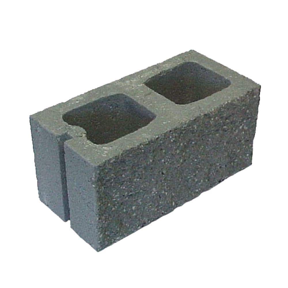 8 in. x 8 in. x 16 in. Grey Split-Faced Concrete Block-100000607 - The