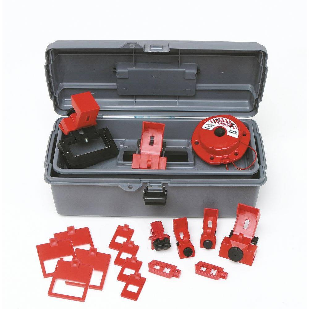 Wiremold: Lockout Kits: Brady Tool Storagefittings & Kits: Breaker Lockout Toolbox Kit 99305