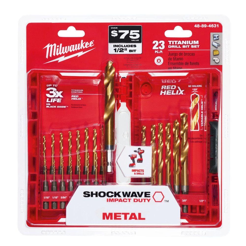 Milwaukee Titanium Shockwave Drill Bit Kit (23-Piece)