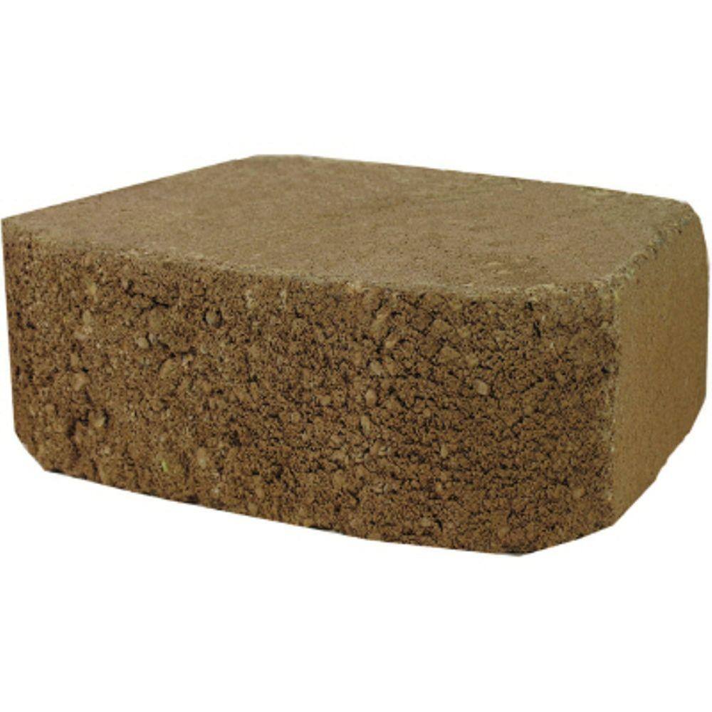 12 in. x 8 in. x 4 in. Rose Brown Concrete Retaining Wall Block