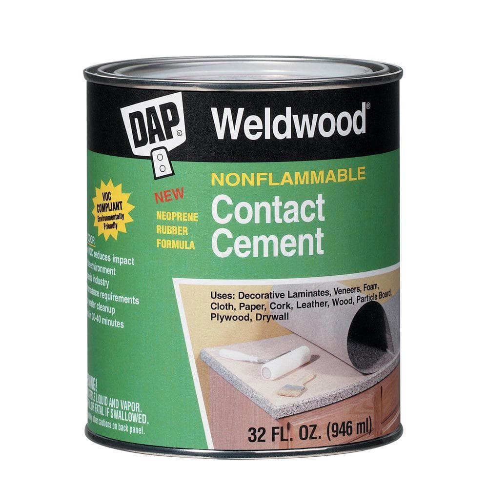 DAP Weldwood 32 fl. oz. Nonflammable Contact Cement-25332 - The Home Depot