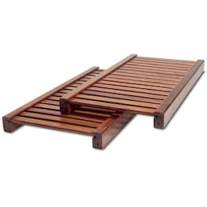 John Louis Home Standard 12 in. Solid Wood Red Mahogany Adjustable Shelf Kit