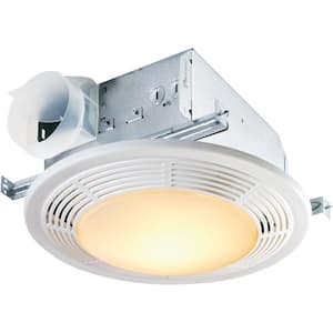 NuTone Decorative White 100 CFM Ceiling Exhaust Bath Fan with 