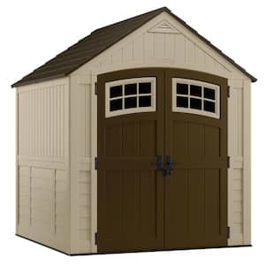 Suncast Sutton 7 ft. 3 in. x 7 ft. 4.5 in. Resin Storage Shed-BMS7791 ...