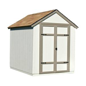 Handy Home Products Sherwood 6 ft. x 8 ft. Wood Shed Kit with Floor 