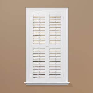 homeBASICS Plantation Faux Wood White Interior Shutter (Price Varies by Size)-QSPA2760 - The Home Depot